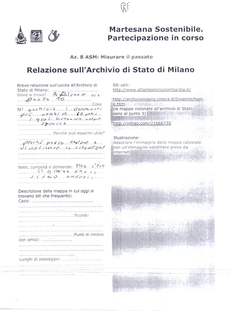Relazione sull'Archivio di Stato di Milano