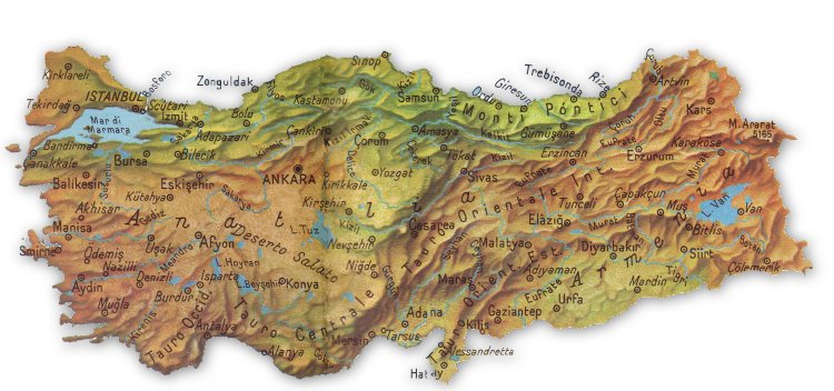 cartina geografica della turchia